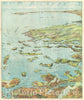 Historic Map : Boston Harbor: Boston to Cape Cod, Murphy, 1905, Vintage Wall Art