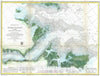 Historic Map : Nautical Chart Entrance to The York River, Virginia, U.S. Coast Survey, 1857, Vintage Wall Art
