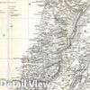 Historic Map : Lebanon, Kiepert, 1856, Vintage Wall Art