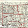 Historic Map : Peterson Promotional Real Estate Map of South Dakota, 1909, Vintage Wall Art