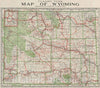Historic Map : Wyoming, Clason, 1920, Vintage Wall Art