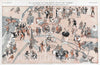 Historic Map : Lissac Pictorial Map of Paris, France, 1920, Vintage Wall Art