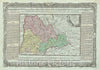Historic Map : The Dauphine Region of France "French Riviera", Desnos, 1786, Vintage Wall Art