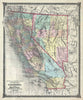 Historic Map : California and Nevada, Warner and Beers, 1875, Vintage Wall Art
