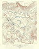Historic Map : USGS Topographic Mammoth Springs, Yellowstone National Park, 1904, Vintage Wall Art