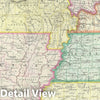 Historic Map : Missouri, Arkansas, Kentucky, Tennessee, Alabama and Mississippi, S.D.U.K., 1848, Vintage Wall Art