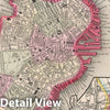 Historic Map : Boston, Massachusetts, Mitchell, 1866, Vintage Wall Art
