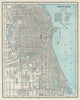 Historic Map : Plan of City of Chicago, Illinois, Cramthe, 1885, Vintage Wall Art