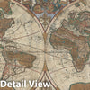 Historic Map : The World on Hemisphere Projection, Sanson, 1691, Vintage Wall Art