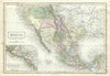 Historic Map : Mexico, California, and Texas, Black, 1851, Vintage Wall Art