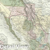Historic Map : Mexico, California, and Texas, Black, 1851, Vintage Wall Art