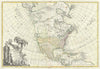 Historic Map : North America "Sea of The West, First Edition", Janvier, 1762, Vintage Wall Art