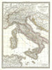 Historic Map : Ancient Italy, Lapie, 1832, Vintage Wall Art