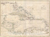 Historic Map : West Indies, Clement Cruttwell, 1799, Vintage Wall Art