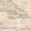 Historic Map : West Indies, Clement Cruttwell, 1799, Vintage Wall Art