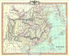 Historic Map : China, Cruchley, 1852, Vintage Wall Art
