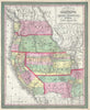 Historic Map : California, Oregon, Washington, Utah and New Mexico, Mitchell, 1854, Vintage Wall Art