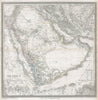 Historic Map : The Arabian Peninsula, Kiepert, 1848, Vintage Wall Art