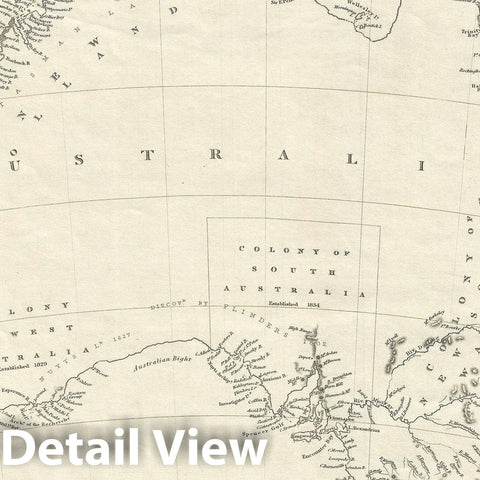 Historic Map : Australia, S.D.U.K., 1840 v1, Vintage Wall Art