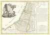 Historic Map : Israel showing The Twelve Tribes, Bonne, 1770, Vintage Wall Art