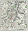 Historic Map : Plan of The City of Boston, Massachusetts, Walker, 1905, Vintage Wall Art