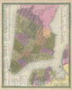 Historic Map : New York City, Mitchell, 1846, Vintage Wall Art
