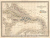 Historic Map : The Caribbean and West Indies, Vuillemin, 1852, Vintage Wall Art