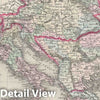 Historic Map : The Austrian Empire, Mitchell, 1872, Vintage Wall Art