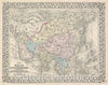 Historic Map : Asia, Mitchell, 1872, Vintage Wall Art