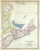 Historic Map : Nova Scotia, Canada, S.D.U.K., 1848, Vintage Wall Art