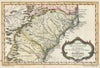Historic Map : Carolina and Georgia, Bellin, 1757 v1, Vintage Wall Art