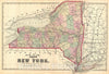 Historic Map : New York, Beers, 1873, Vintage Wall Art