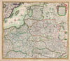 Historic Map : Poland and Lithuania, De Wit, 1682, Vintage Wall Art