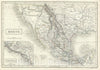 Historic Map : Texas "Republic of Texas", California, and Mexico, Black, 1844, Vintage Wall Art