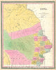 Historic Map : Iowa "First Edition, Mitchell, 1846, Vintage Wall Art