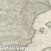 Historic Map : Spain and Portugal, Delisle, 1701, Vintage Wall Art