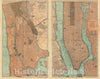 Historic Map : New York City, Blanchard, 1902, Vintage Wall Art