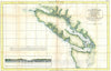 Historic Map : Vancouver, Washington, and British Columbia, Valdes, 1795, Vintage Wall Art