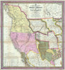Historic Map : Texas, Oregon and California, Mitchell, 1846, Vintage Wall Art
