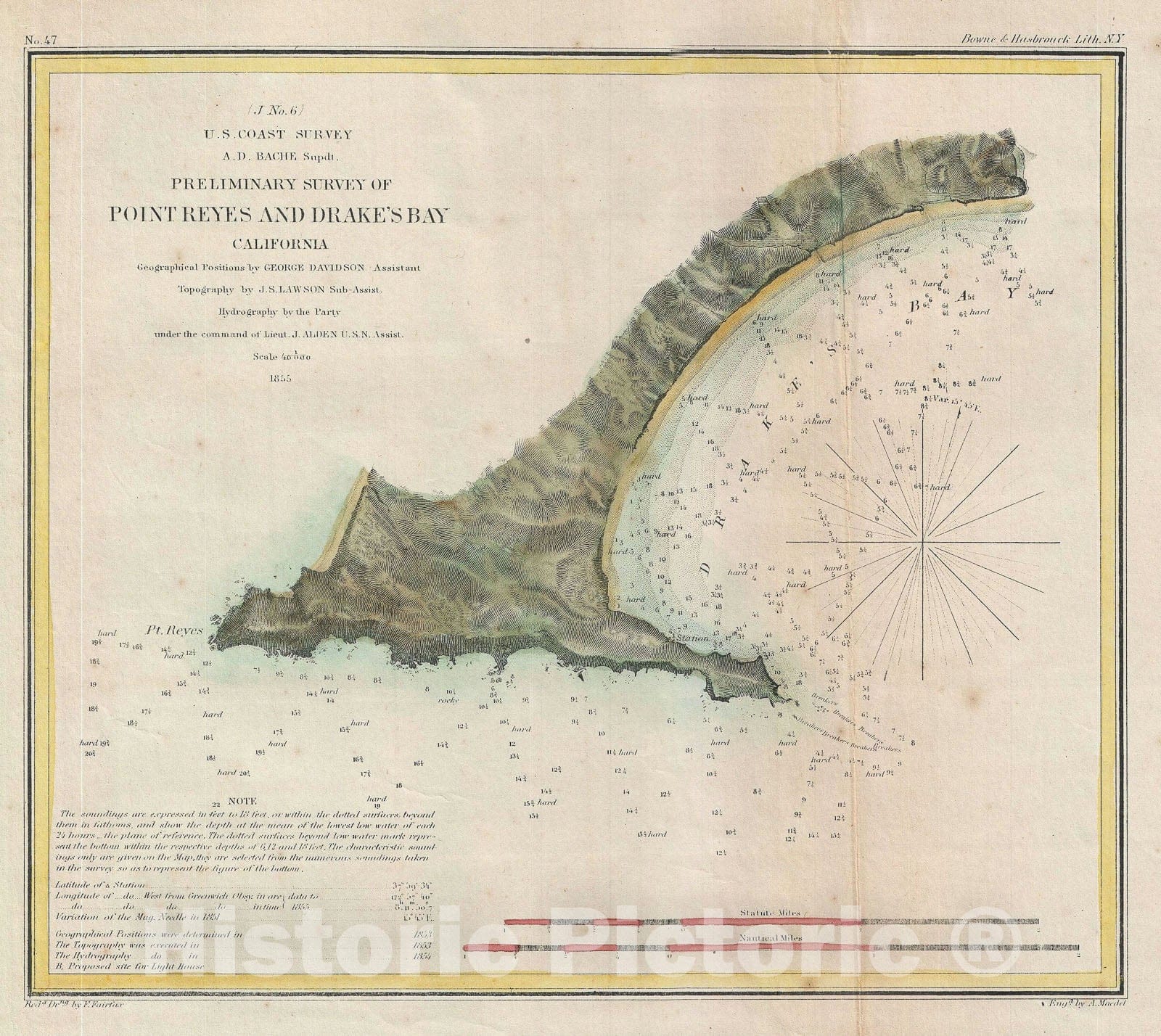 Historic Map : Drakes Bay and Pont Reyes, California, U.S. Coast Surve ...