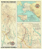 Historic Map : Gold Rush Map of The White Pass and Yukon Railroad "Alaska, Yukon Territory", Poole Klondike, 1919, Vintage Wall Art