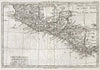 Historic Map : Central America and Southern Mexico, Raynal and Bonne, 1780, Vintage Wall Art