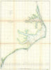 Historic Map : Nautical Chart The Carolina and Virginia Coast, U.S. Coast Survey, 1857, Vintage Wall Art