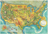 Historic Map : Pictorial Map of The United States / 1960 Presidential Election Fact Sheet, 1960, Vintage Wall Art
