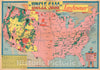Historic Map : United States National Parks, Forests, and Monuments, Sundberg, 1949, Vintage Wall Art