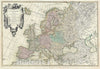 Historic Map : Europe, Janvier, 1762, Vintage Wall Art