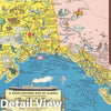 Historic Map : Pictorial Alaska, Camy, 1934, Vintage Wall Art