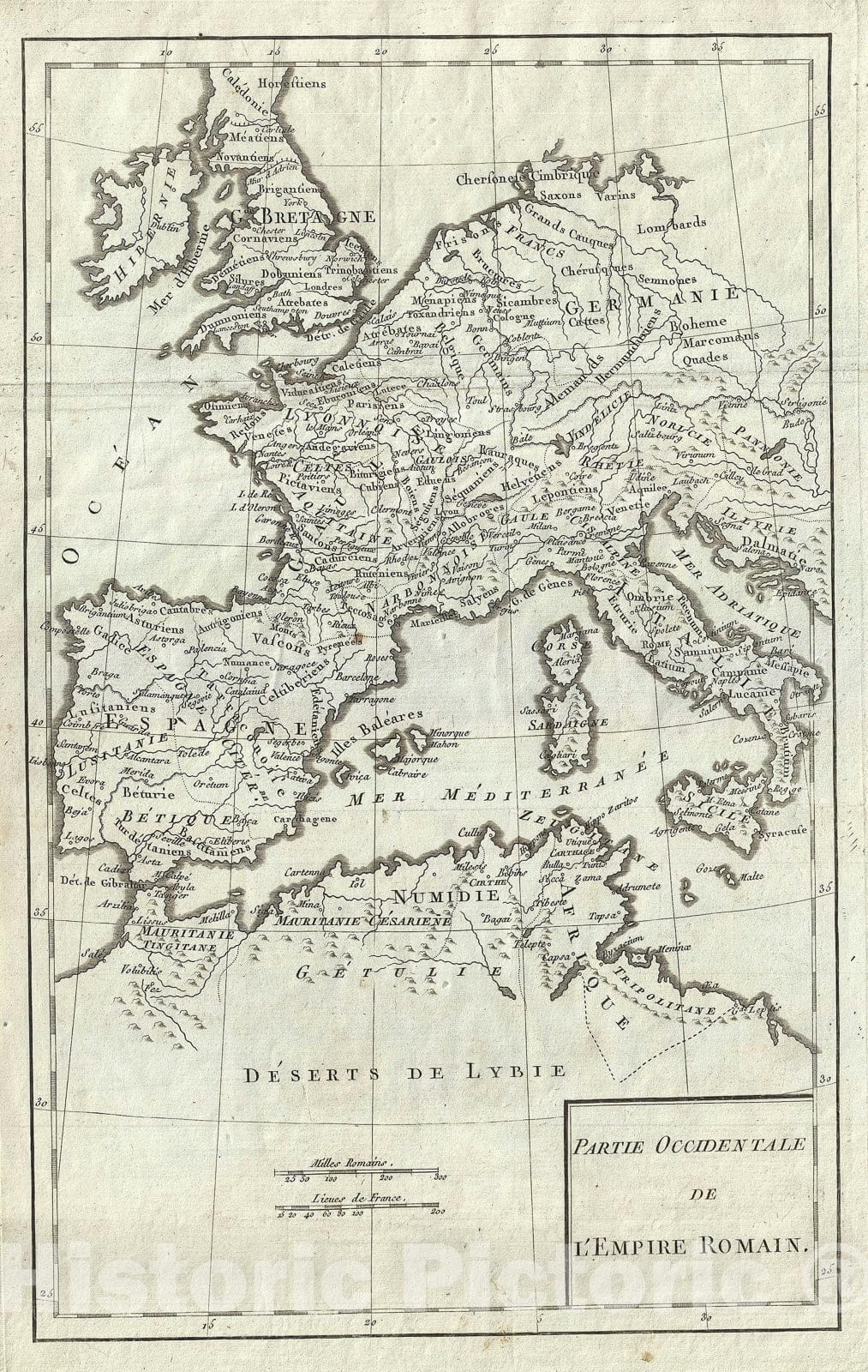 Historic Map : The Western Roman Empire 