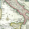 Historic Map : Italy, Bowen, 1747, Vintage Wall Art
