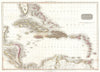 Historic Map : The West Indies, Antilles, and Caribbean Sea, Pinkerton, 1818, Vintage Wall Art